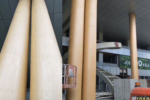 林芝上海市辛莊鎮改造樹屋圓柱木紋漆施工案例